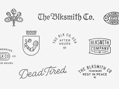 Blk Co Maker's Marks badge blksmith emblem lock up logo makers marks stamp