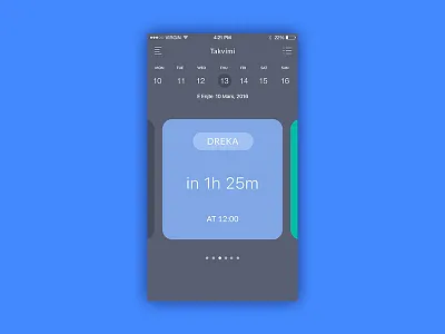 Takvimi Redesign app design flat ios islam muslim redesign salah takvimi