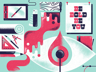 Full Sail University “Be Creative” Campaign art design eye illustration
