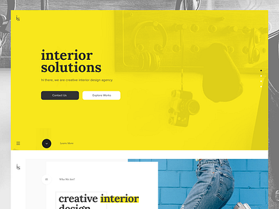 Yellow Landing Page clean landing simple ui web design yellow