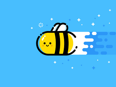 Bee bee identity illustration vector