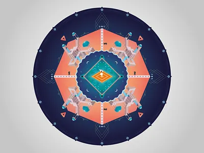 Mandala - Monument Valley Game android app colors fantastic flat game gameplay geometry graphic design ios mandala monument valley