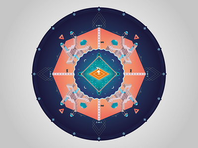 Mandala - Monument Valley Game android app colors fantastic flat game gameplay geometry graphic design ios mandala monument valley