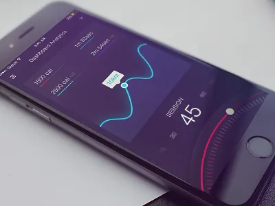 Tracker Dashboard concept app application concept dark dashboard graph lights tracking