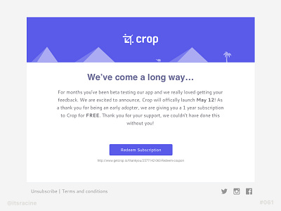 061 - Redeem Coupon .sketch 061 dailyui email template freebie redeem coupon sketch