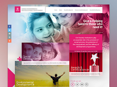 Social Development Organization donations website hotels mockup pakistan ui website