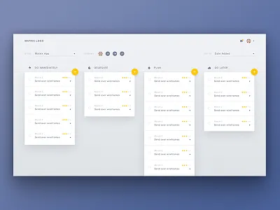 Matrix Task App add app complete fade gradient icon material mobile swipe task transparent user