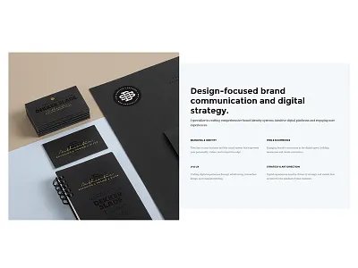 Services branding design gold hero identity logo monogram personal website services uiux website