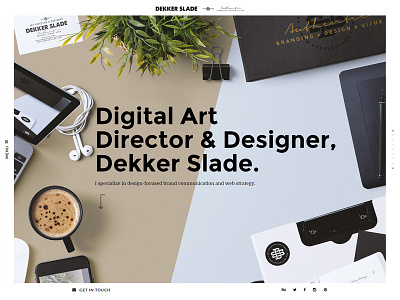 Hero graphic branding coffee design gold hero identity logo monogram personal website uiux website