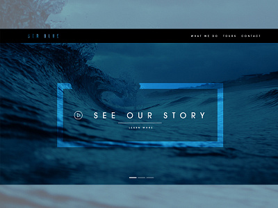 Landing Page blue daily ui landing page sea ui web website