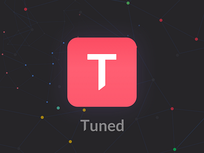 Tuned App Icon app icon ios music nodes social space tuned