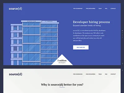 sourced — new version illustration recruiter simple site sketch sourced ui ux website