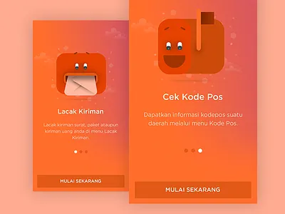 Kantor Pos : Android App android design icons illustration mail material redesign envelope tracking