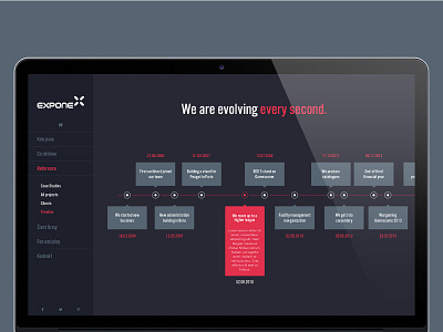 No-scroll responsive webdesign branding development responsive sidebar timeline ui ux web web design webdesign website
