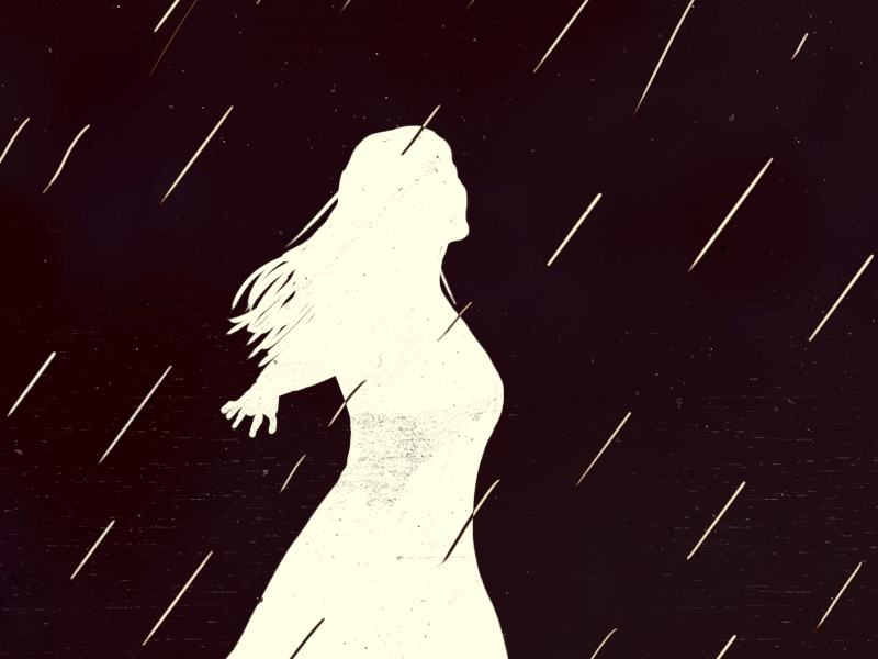 100 days till summer - Dance in the rain dance gif girl loop rain