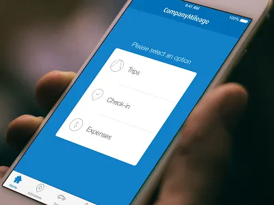 iOS app for mileage company app blue clean design ios iphone minimal mobile ui ux web