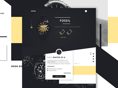 OPND - Watch shop presentation page homepage presentation shop store ui design watch watch shop web design website