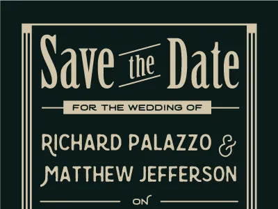 Wedding Save the Date save the date typography vintage