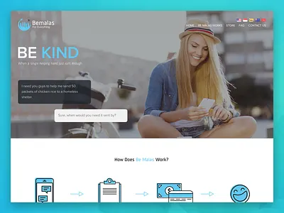 Bemalas Version 1 concierge landing page ui user interface website