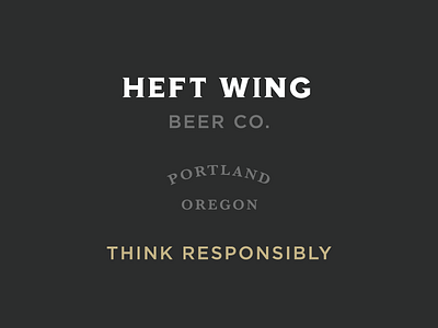 Heft Wing Custom Logotype alcohol beer custom font portland type typography vintage