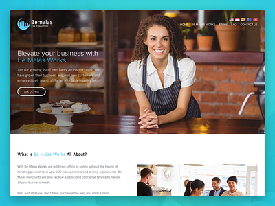 Bemalas Works concierge landing page ui user interface website