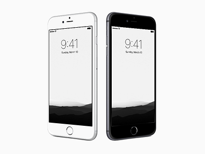 Pure Wallpaper download free illustration iphone iphone x landscape vector wallpaper