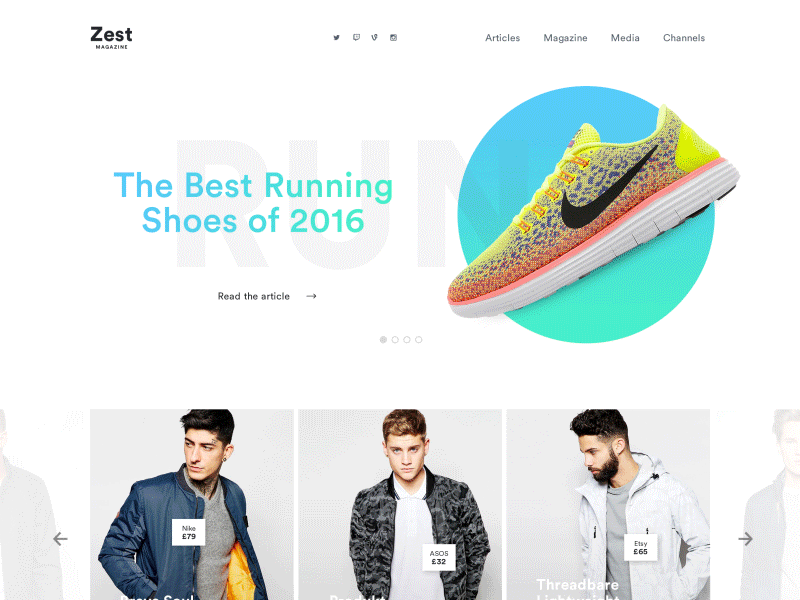 Design Practice - Web Magazine magazine ui web