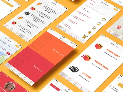 ULAK | Mobile Courier App app cargo clean courier illustration interaction design interface ios order