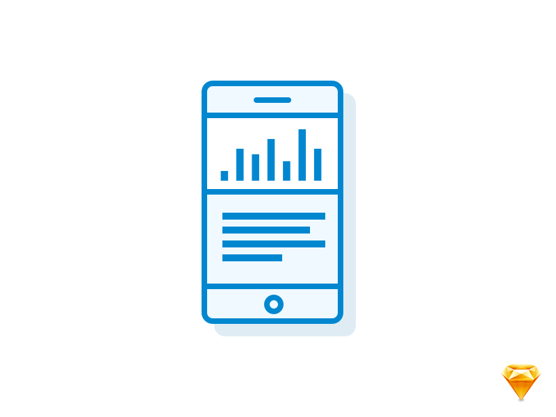 Sketch freebie: Mobile Icons blue flowchart free freebie icons line mobile sketch vector wireframe