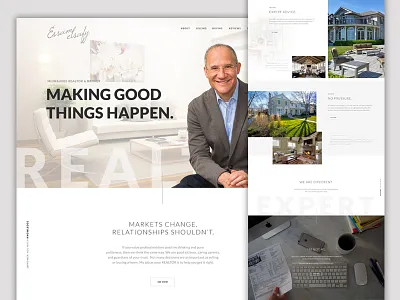 Realtor Website clean hero real estate realtor ui web web design website white
