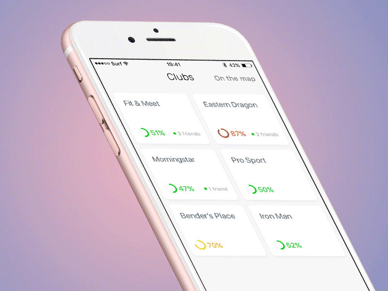 Fitness Community App, part 2 app application club fit fitness health interface mobile sport ui vrn dribbble sd workout