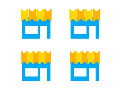 Ticket Store (Concept) icon logo store ticket vector wip