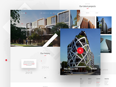 Real Estate Webdesign building flat home page landing page property real estate shuma87 ui ux