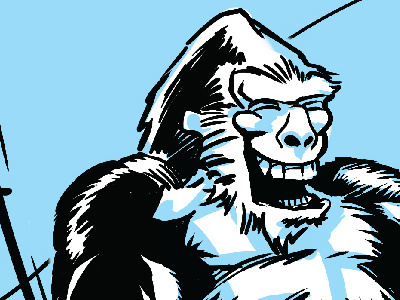 Fishing Trip T-Shirt 2016 cartooning gorilla illustration