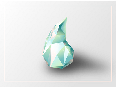 Crystal Drop 3d cosmos crystal gradients poly sketch triangles
