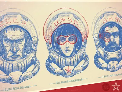 Crew character design concept art sketch sketching space