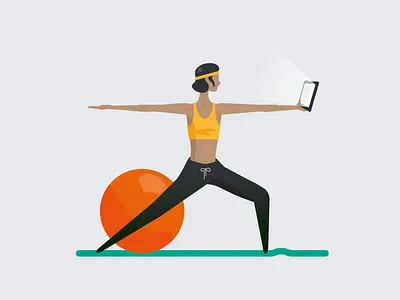 warrior 2 exercise tablet warrior working out yoga