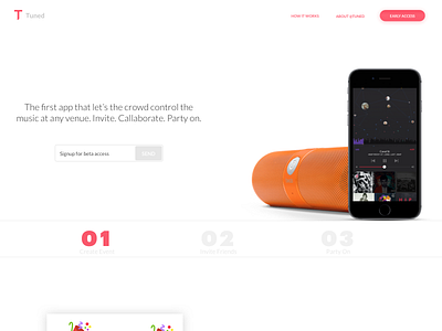 Tuned Website (WIP) app beats ios music shadow sound tuned web website