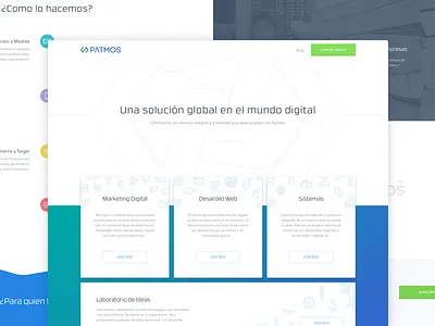 Patmos diagonals gradient landing lines services stroke tech timeline web