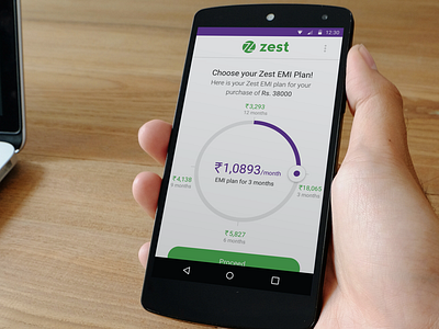 ZestMoney EMI Planner android emi planner material design slider swipe ui ux wheel zestmoney