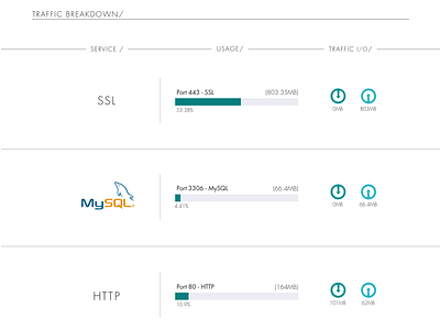 Server Traffic Report analytics design metrics report server traffic