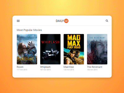 TV App - DailyUI #025 animation app codepen dailyui movie play popular smart tv watch