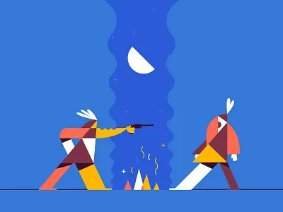 Indians fire gun indians