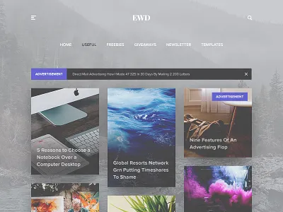 Advertisement - Day 98 #dailyui ad advertisement advertising article blog campaign card dailyui masonry post ui ux