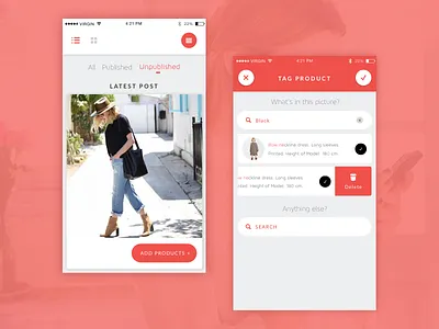 Snappic App admin app design instagram ios launch mobile product shop store ui