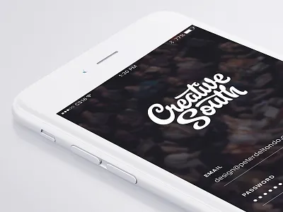Login Screen for @creativesouthga app creative south cs16 daily ui login mobile product ui ui design