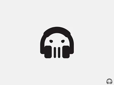 Skullcandy Logo Concept ( Headphone + Skull ) awesome creative logos beautiful great superb msuic best negative space clever love logo icon design branding identity idea modern fantastic illustration minimal flat inspirational wonderful fabulous interface black white creative skull ui inpiration