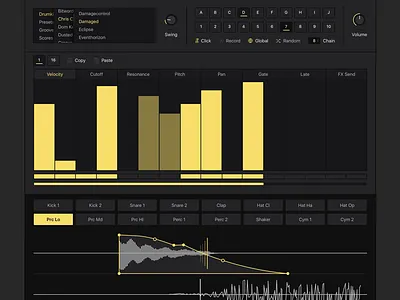 Nerve dark daw interface knob minimal music plugin redesign simple ui vst xfer