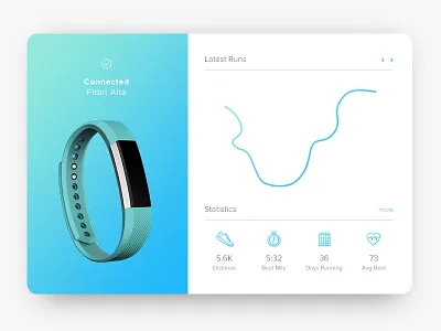 Running app ui app blue colour fitbit flat gradient icons running
