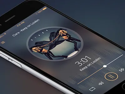 Music player for iOS app concept interface ios iphone mobile music rnb ui ux